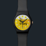 It's Beer O'Clock Wristwatch<br><div class="desc">It's Beer O'Clock Watch. With this cool "It's Beer O'Clock" wristwatch it is always beer time! Amaze your beer drinking friends with this funny beer watch with customizable text "It's Beer O'Clock" and pints of beer on every hour. This beer drinking watch is fully customizable, add your texts and images!...</div>