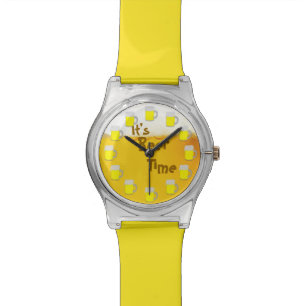 It's Beer Time Funny Wrist Watch