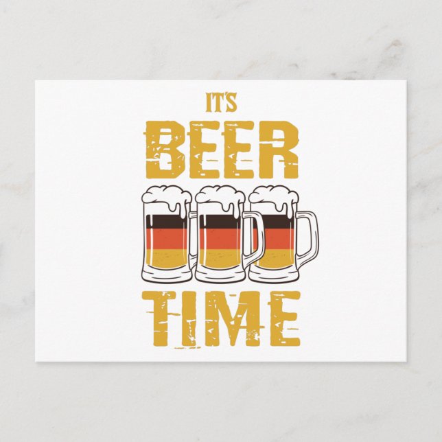 It's beer time postcard (Front)
