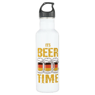 It's beer time stainless steel water bottle