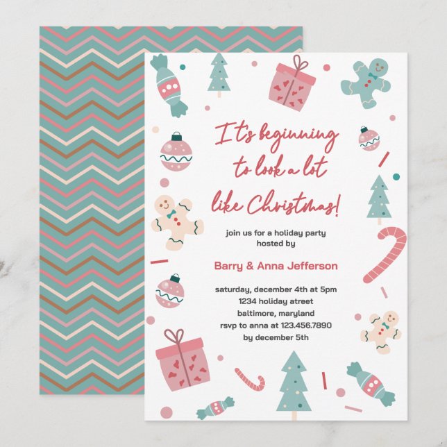 It's beginning to look a lot like Christmas Party Invitation (Front/Back)