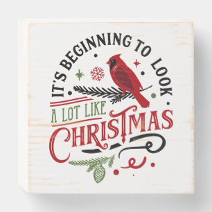 It's Beginning To Look A Lot Like Christmas Wooden Box Sign