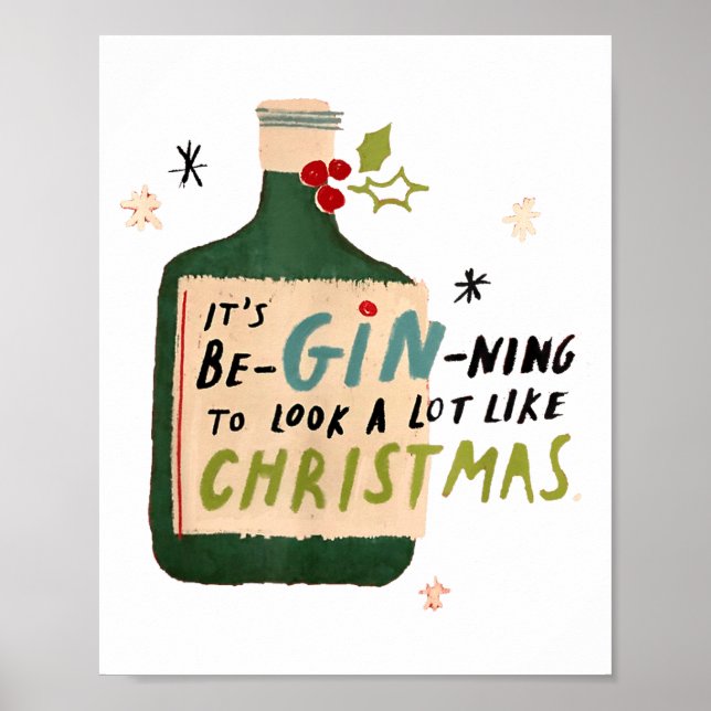 It's Beginning To Look A Lot Like Tails Funny Chri Poster (Front)