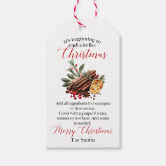 It's Beginning to Smell Like Christmas Potpourri Gift Tags