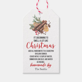 It's Beginning to Smell Like Christmas Potpourri Gift Tags