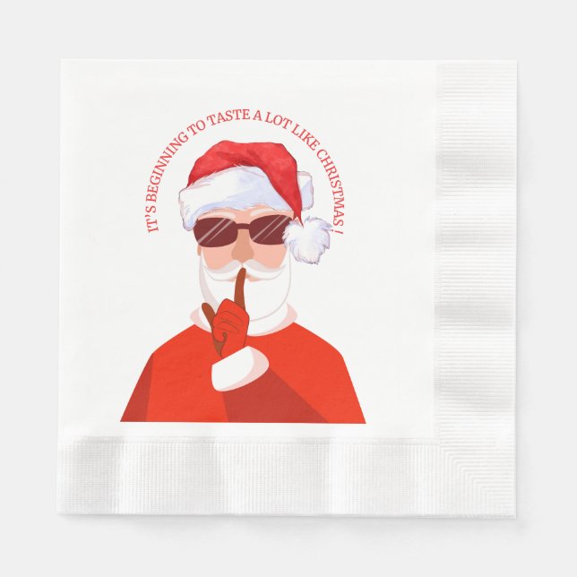 It's beginning to taste like Christmas Napkins (Front)