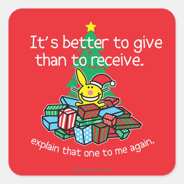 It's Better To Give Square Sticker (Front)