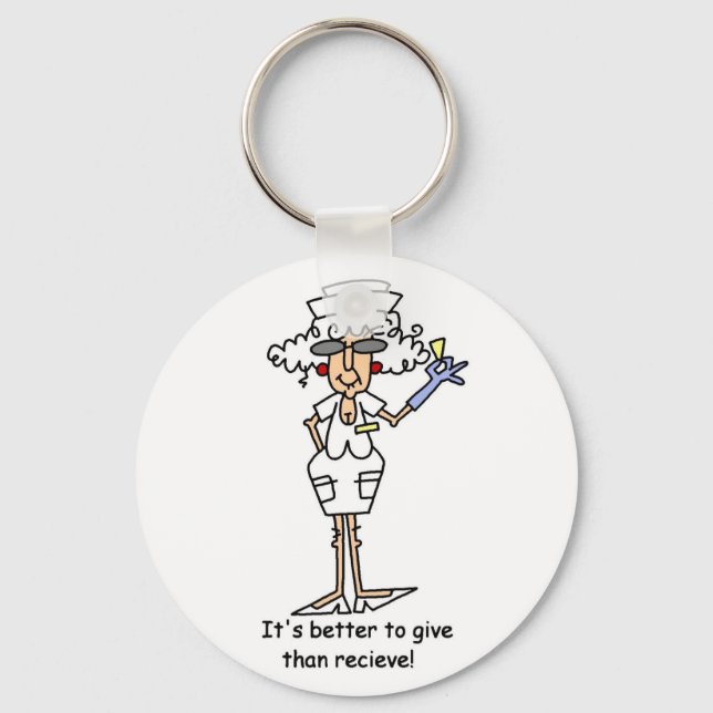 It's better to give than recieve! keychain (Front)
