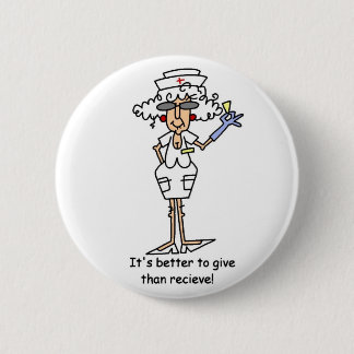 It's better to give than recieve! pinback button