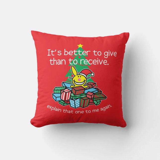 It's Better To Give Throw Pillow (Front)
