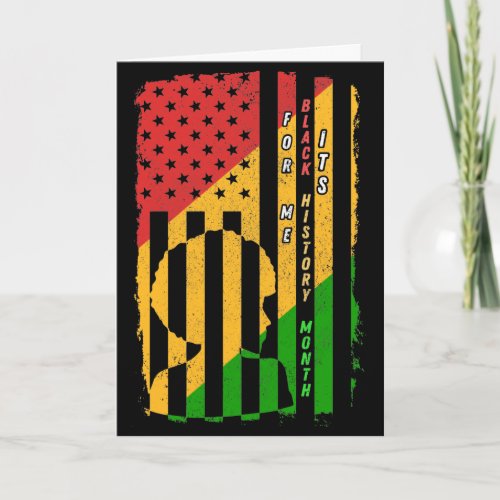 Its Black History Month For Me BHM Quote US Flag Invitation