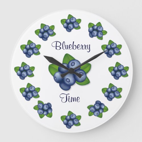 Its Blueberry Time  Large Clock