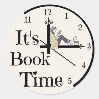 It's Book Time Aesthetic Bookish Reading Lover Classic Round Sticker