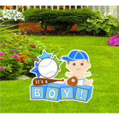 Its Boy Announcement, Welcome Home Baby Yard Sign (Front)