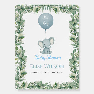 It's boy! Cute little elephant  baby with balloon Foam Board