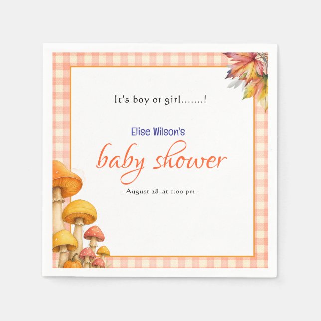 It's boy or girl fairytale baby shower  napkins (Front)