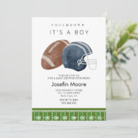 It's boy touchdown football baby shower
