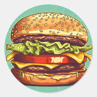 It's Burger Time Classic Round Sticker