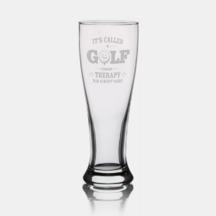 It's Called Golf Custom Funny Gift Etched Pilsner Glass