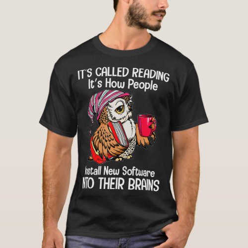 Its called reading tshirt reader reading owl lover