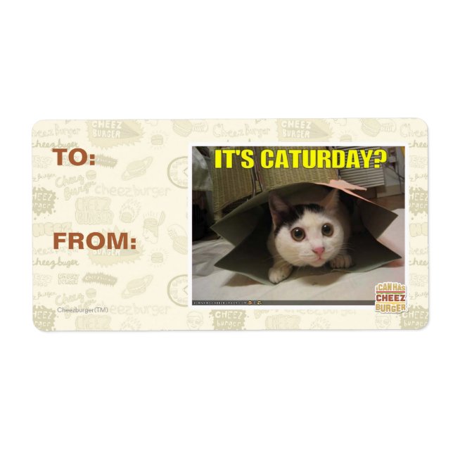 It's Caturday? Label (Front)