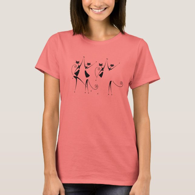 It's Caturday Night Party Fashion Cats T-Shirt (Front)