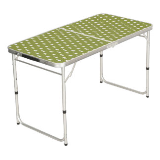 It's Christmas! Colorful pine tree Outdoor Beer Pong Table