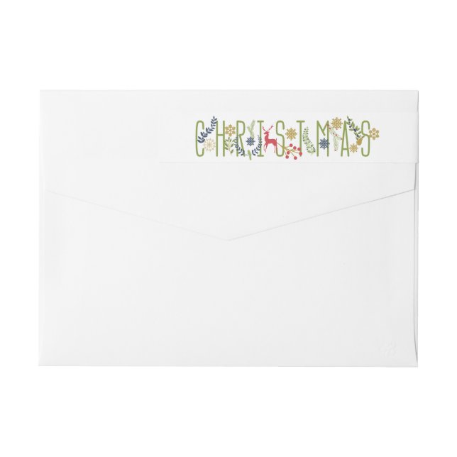 It's Christmas Holiday Wrap Around Label (Back)