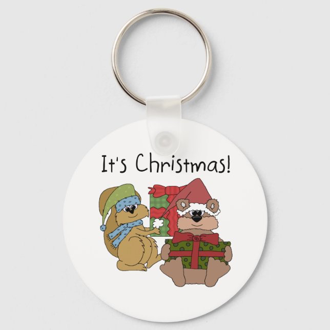 It's Christmas Tshirts and Gifts Keychain (Front)