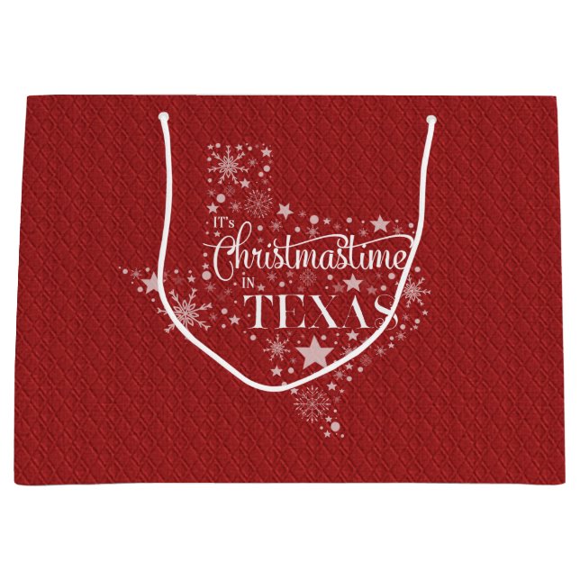 It's Christmastime In Texas Large Gift Bag (Front)