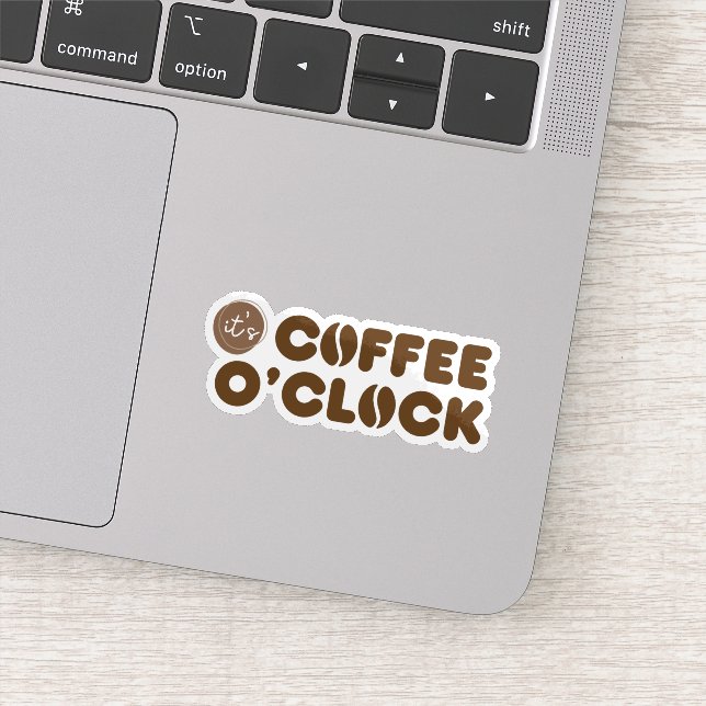 It's Coffee O'Clock Sticker (Detail)
