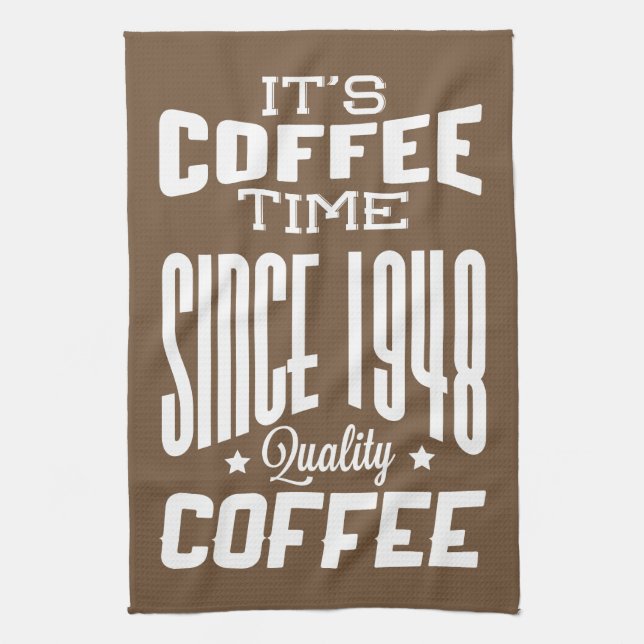 It's Coffee Time | Quality Coffee Kitchen Towel (Vertical)