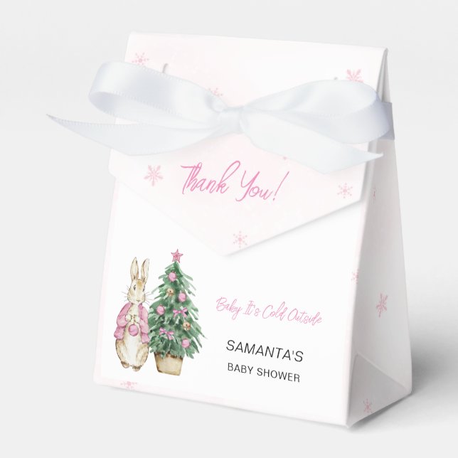 It's Cold Outside Baby Shower Favor Boxes (Front Side)