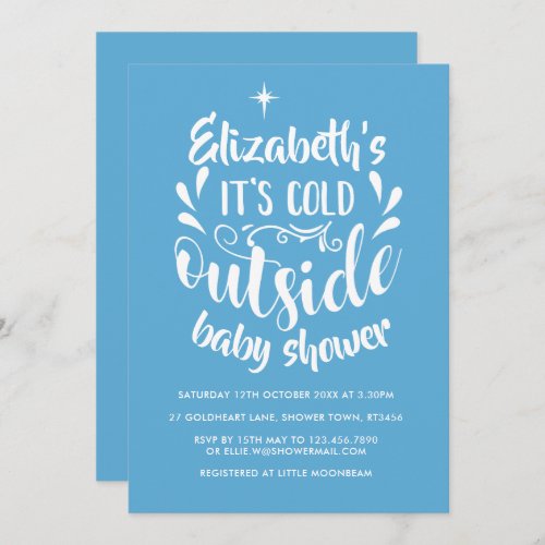 Its Cold Outside Baby Shower  Sprinkle Invitation