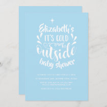 Its Cold Outside Blue Baby Shower / Sprinkle Invitation