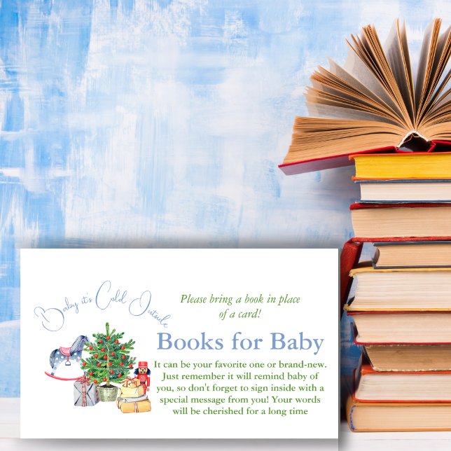It's Cold Outside Christmas Books for Baby Shower Business Card (Creator Uploaded)