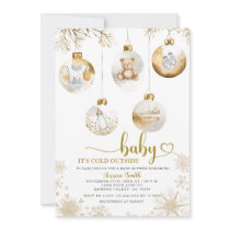 It's Cold Outside Christmas Ornament Baby Shower Invitation