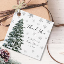 It's Cold Outside | Snow Winter Tree Baby Shower Favor Tags