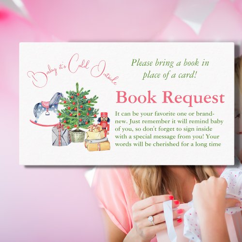 Its Cold Outside Winter Book for Baby Shower  Business Card