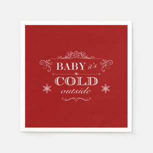 It's Cold Outside Winter Celebration Paper Napkins