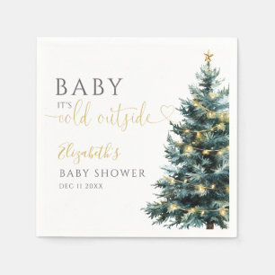 Its Cold Outside Winter Christmas Baby Shower Napkins