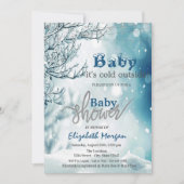 It's Cold Outside Winter Wonderland Baby Shower In Invitation (Front)