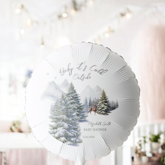 It's Cold Outside Winter Wonderland Gender Neutral Balloon (Creator Uploaded)