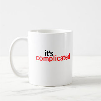 It's Complicated Minimalist Text Typography Quote Coffee Mug