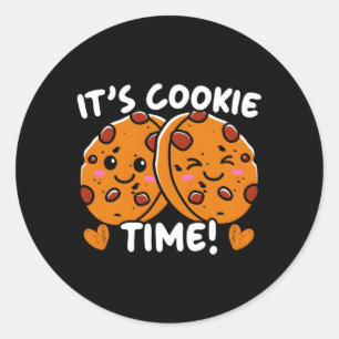 It'S Cookie Time Cookie Dealer Sweet Dessert Baker Classic Round Sticker