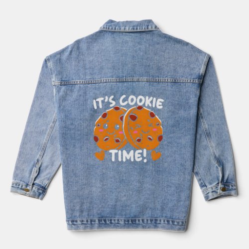 ItS Cookie Time Cookie Dealer Sweet Dessert Baker Denim Jacket