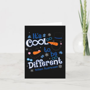 It's Cool Christmas To Be Different - Autism Aware Card