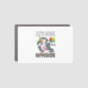 It's Cool to be Different Dabbing Unicorn Autism A Car Magnet