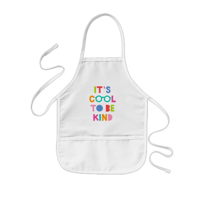 It's Cool To Be Kind Kids' Apron (Front)