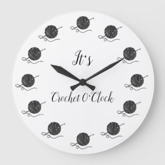 It's Crochet 0'Clock! Large Clock